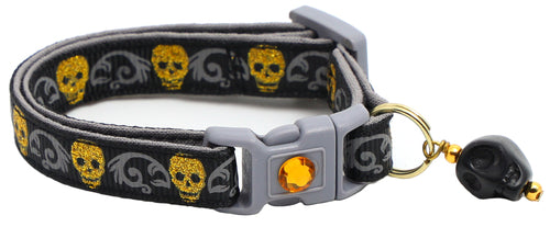 Gold Glitter Skulls – Breakaway Cat Collar