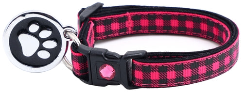 Black Buffalo Plaid - Breakaway Cat Collar