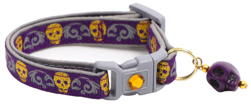 Gold Glitter Skulls – Breakaway Cat Collar