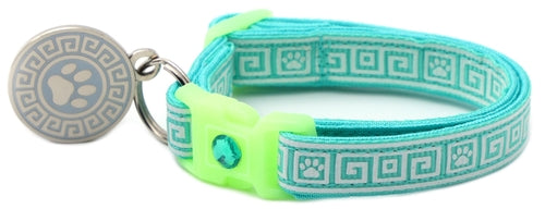 Greek Key – Glow-in-the-Dark - Breakaway Cat Collar