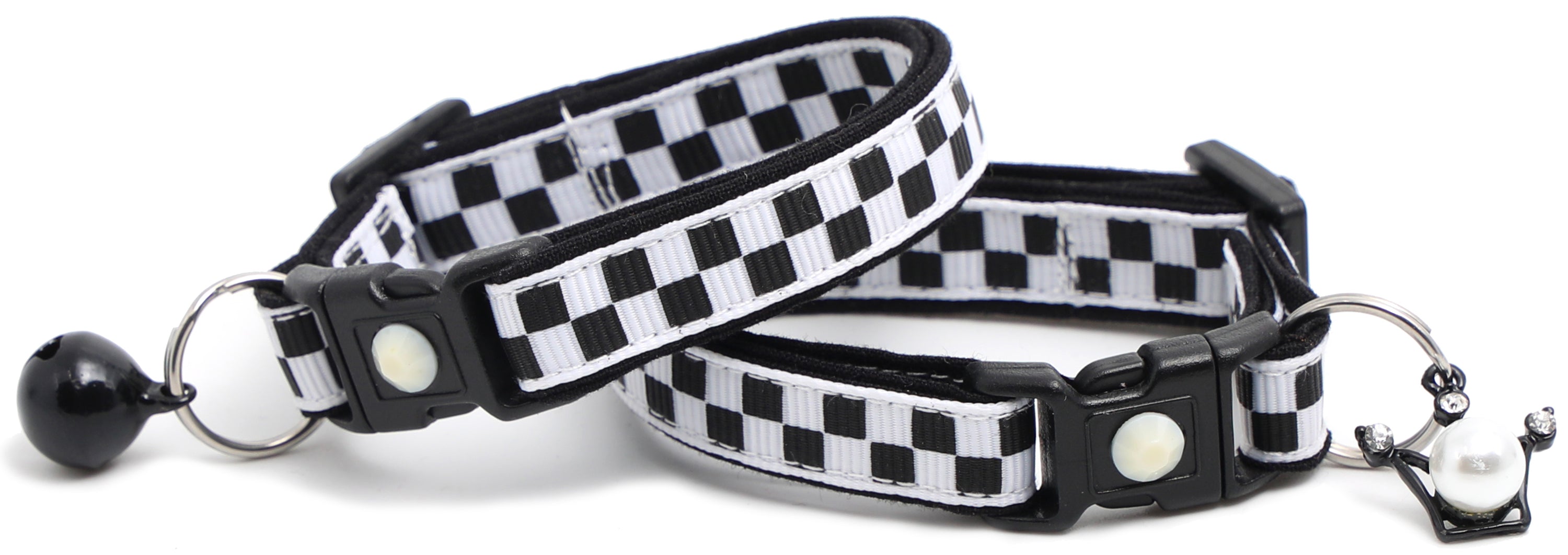 Black & White Checks – Breakaway Cat Collar