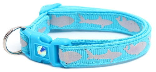 Silver Sharks – Breakaway Cat Collar