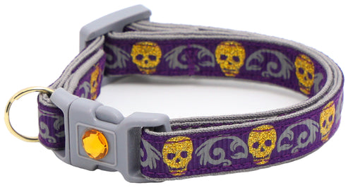 Gold Glitter Skulls – Breakaway Cat Collar