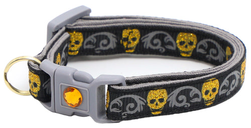 Gold Glitter Skulls – Breakaway Cat Collar