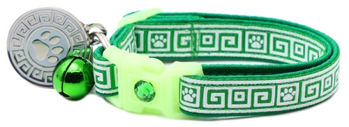 Greek Key – Glow-in-the-Dark - Breakaway Cat Collar