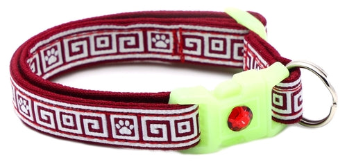 Greek Key – Glow-in-the-Dark - Breakaway Cat Collar