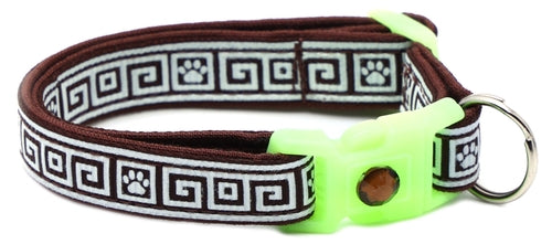 Greek Key – Glow-in-the-Dark - Breakaway Cat Collar