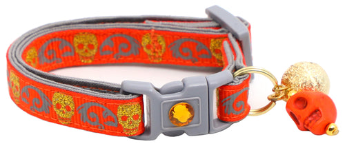 Gold Glitter Skulls – Breakaway Cat Collar