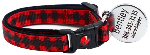 Black Buffalo Plaid - Breakaway Cat Collar