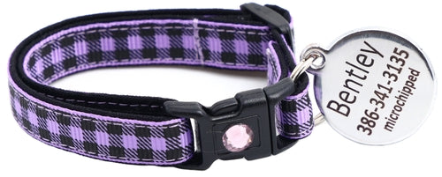 Black Buffalo Plaid - Breakaway Cat Collar