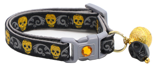 Gold Glitter Skulls – Breakaway Cat Collar