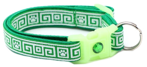 Greek Key – Glow-in-the-Dark - Breakaway Cat Collar
