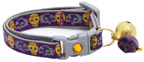 Gold Glitter Skulls – Breakaway Cat Collar