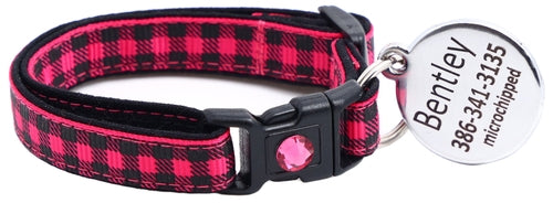 Black Buffalo Plaid - Breakaway Cat Collar
