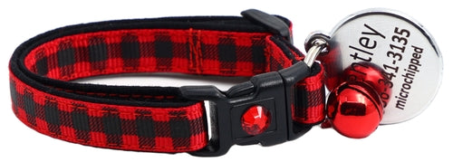 Black Buffalo Plaid - Breakaway Cat Collar