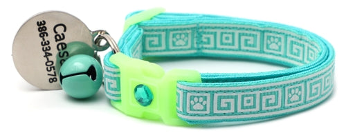 Greek Key – Glow-in-the-Dark - Breakaway Cat Collar