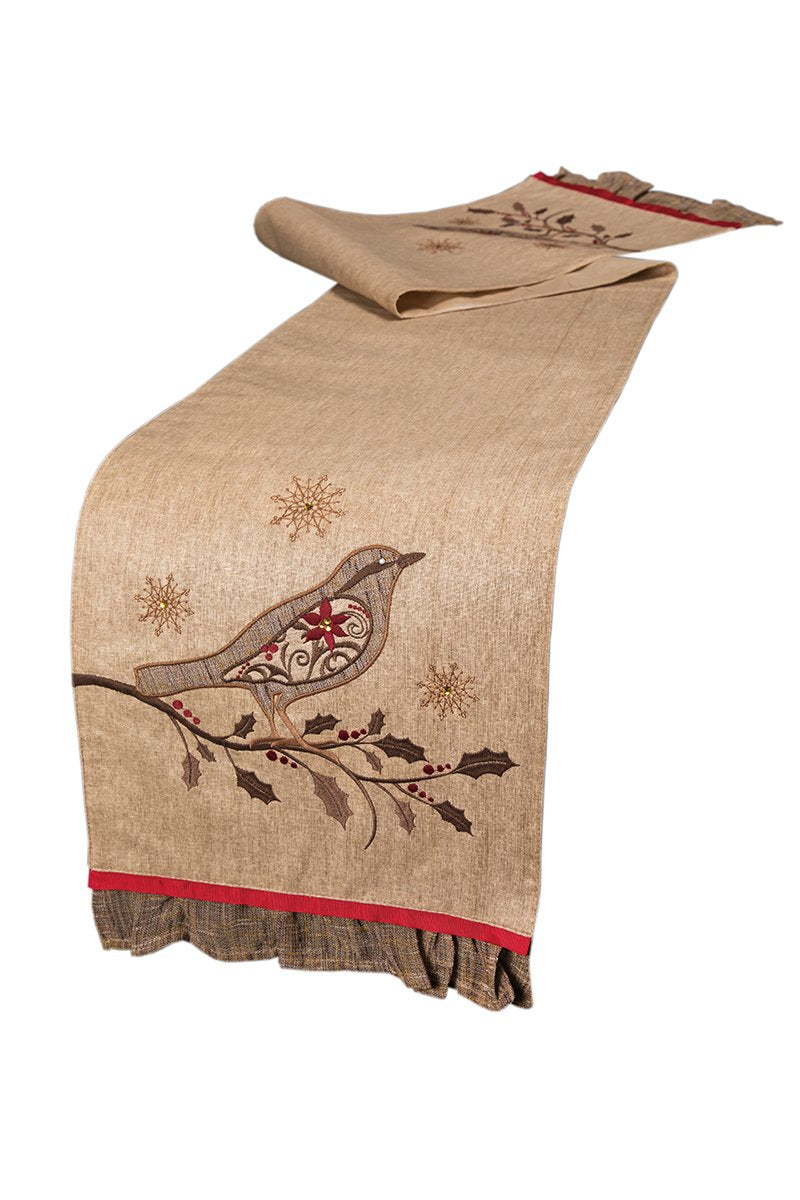 Bird on Twig Table Runner