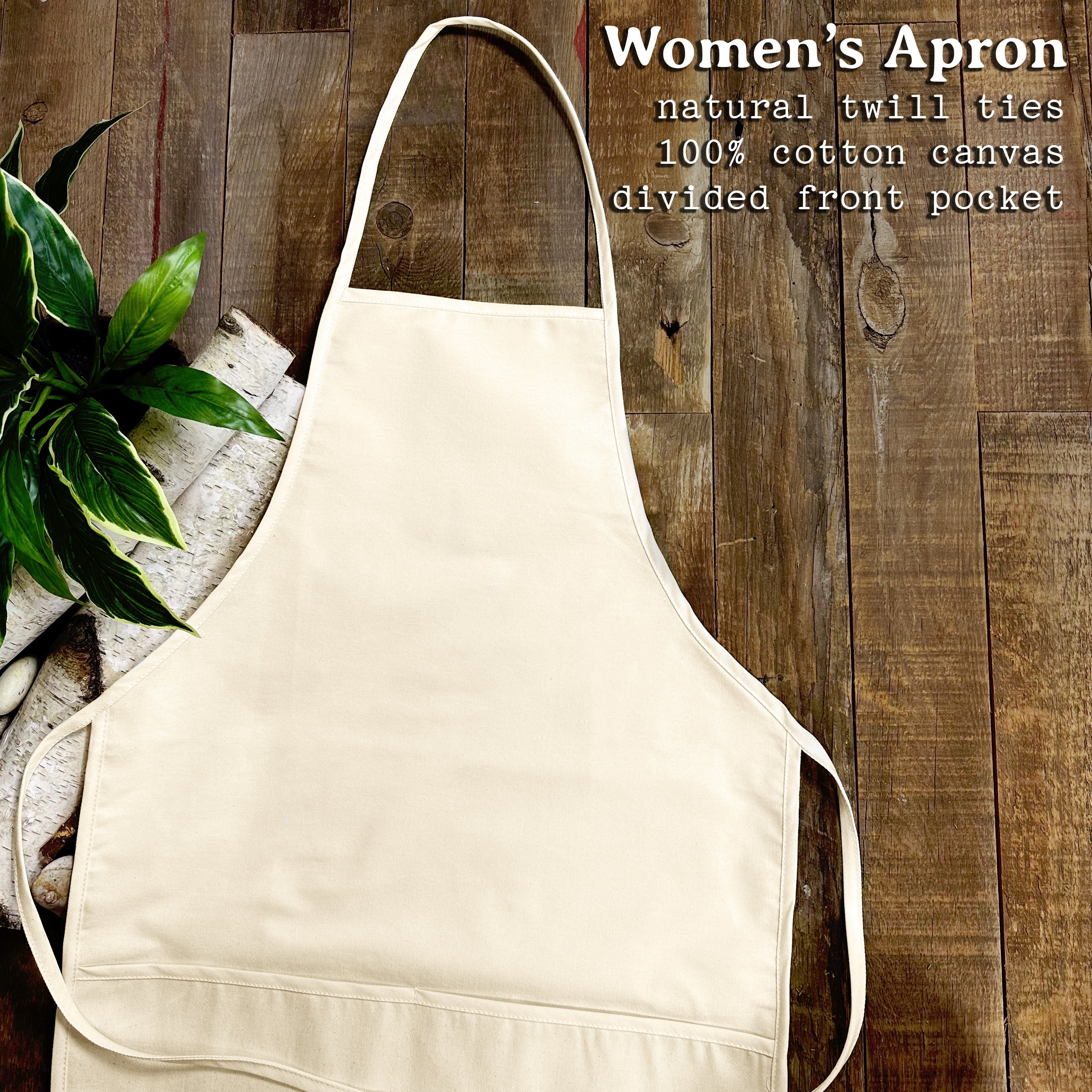 Pine Branch Cotton Canvas Apron