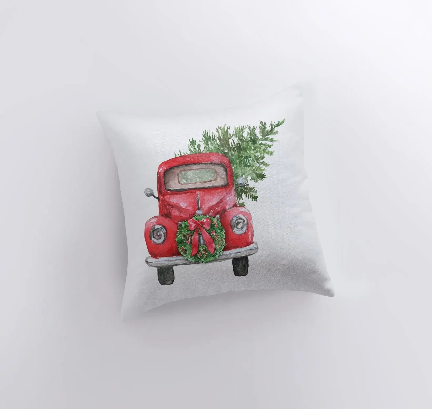 Christmas Truck Throw Pillow Cover – Front of Truck