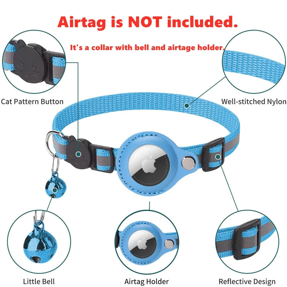 Reflective Airtag Case Collar for Cats & Dogs – Safety Meets Style