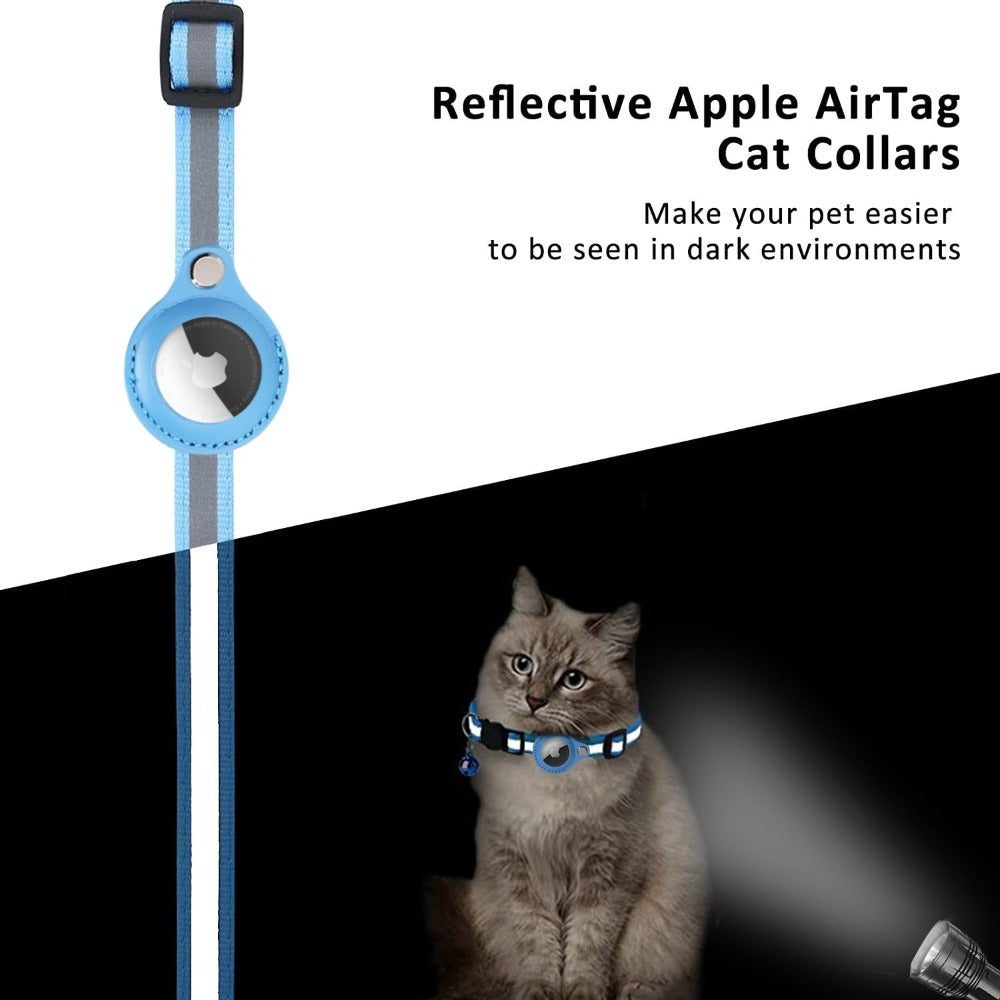 Reflective Airtag Case Collar for Cats & Dogs – Safety Meets Style