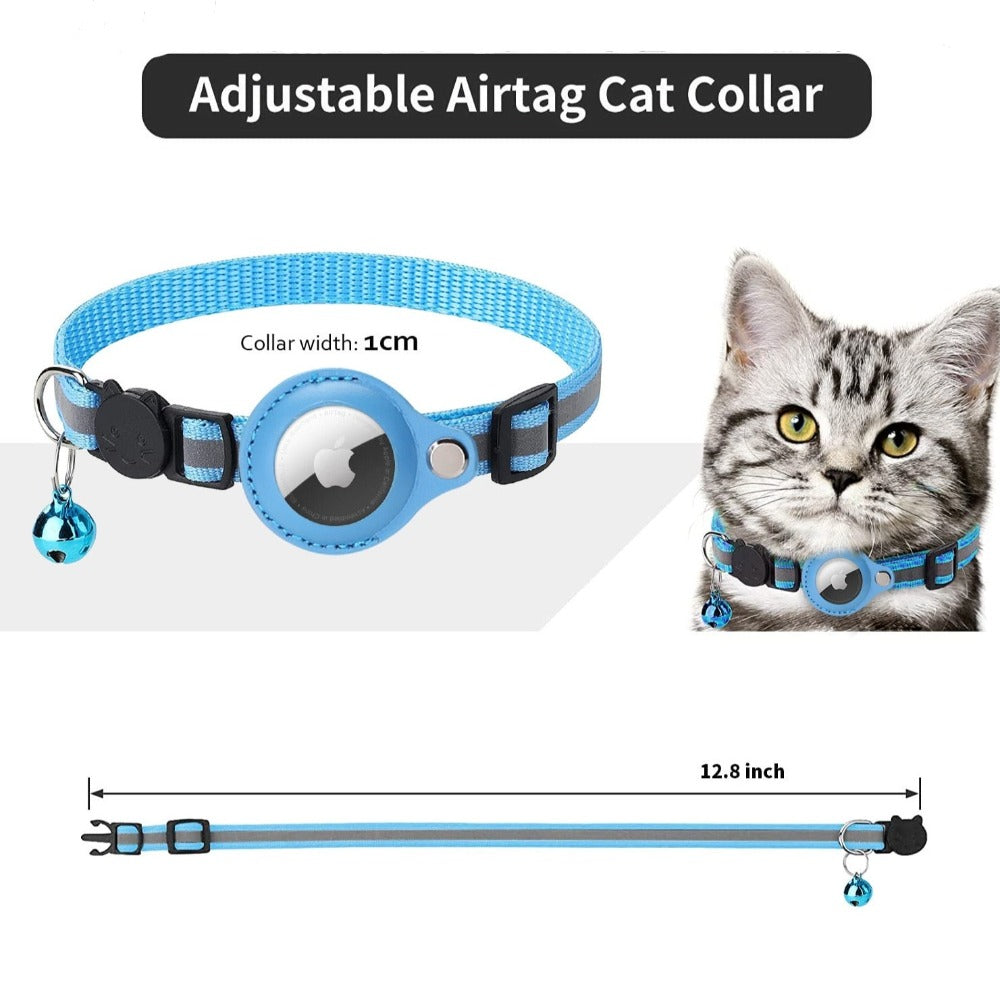 Reflective Airtag Case Collar for Cats & Dogs – Safety Meets Style