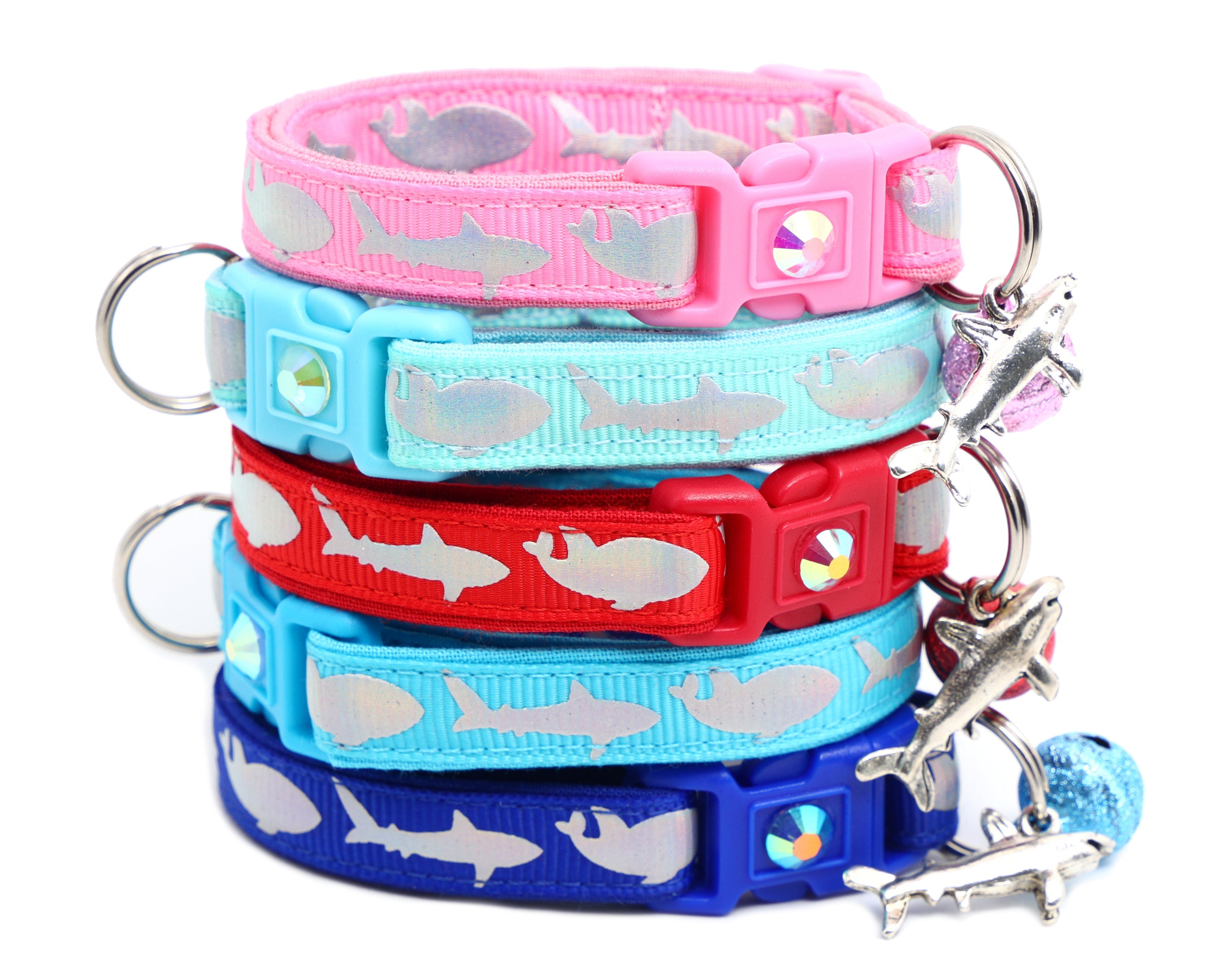 Silver Sharks – Breakaway Cat Collar