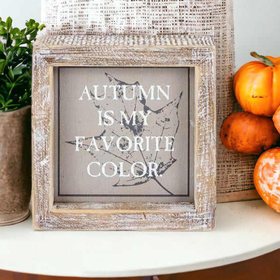 Creep + Autumn - Double-Sided Wooden Sign