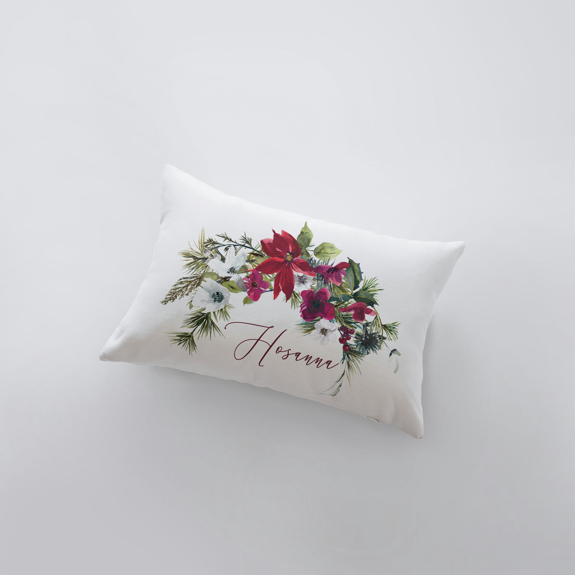 Hosanna Christmas Throw Pillow Cover