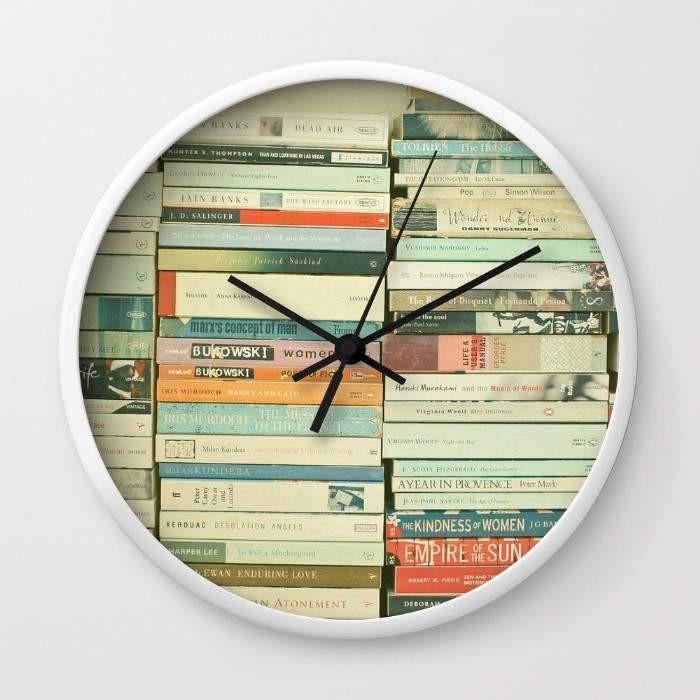 Bookworm Wall Clock – 10" Modern Decorative Timepiece
