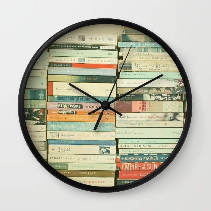Bookworm Wall Clock – 10" Modern Decorative Timepiece