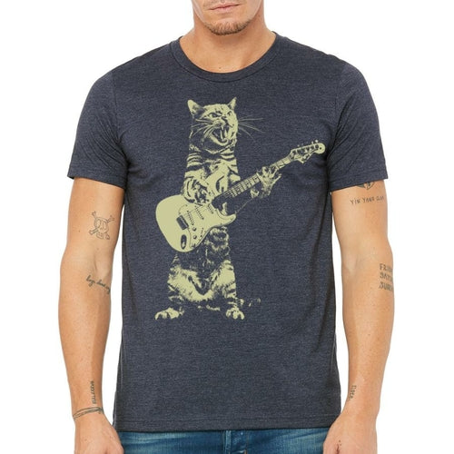 Cat Playing Guitar – Men’s Graphic Tee