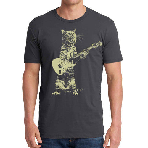 Cat Playing Guitar – Men’s Graphic Tee