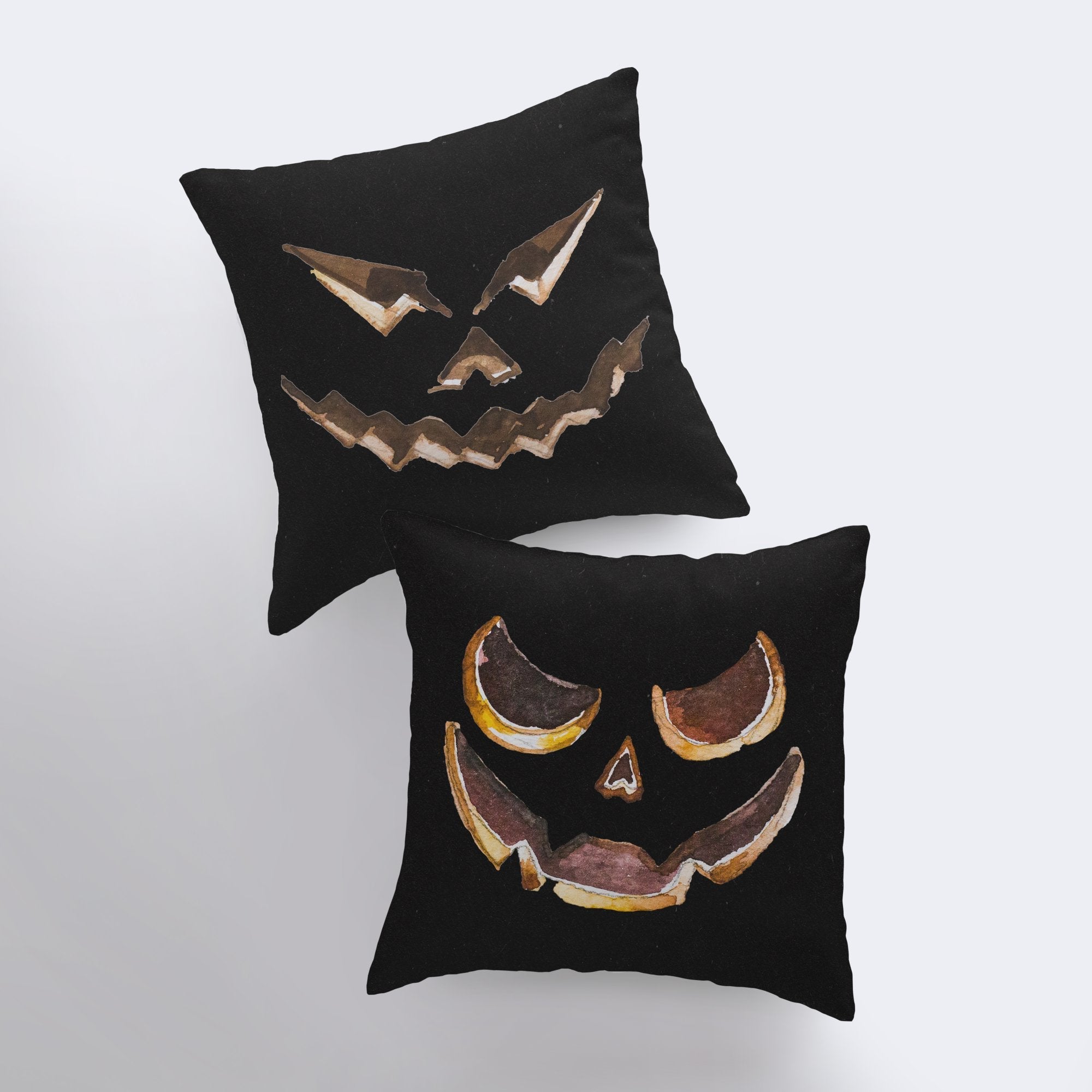 Spooky Jack O’Lantern Face Throw Pillow Cover