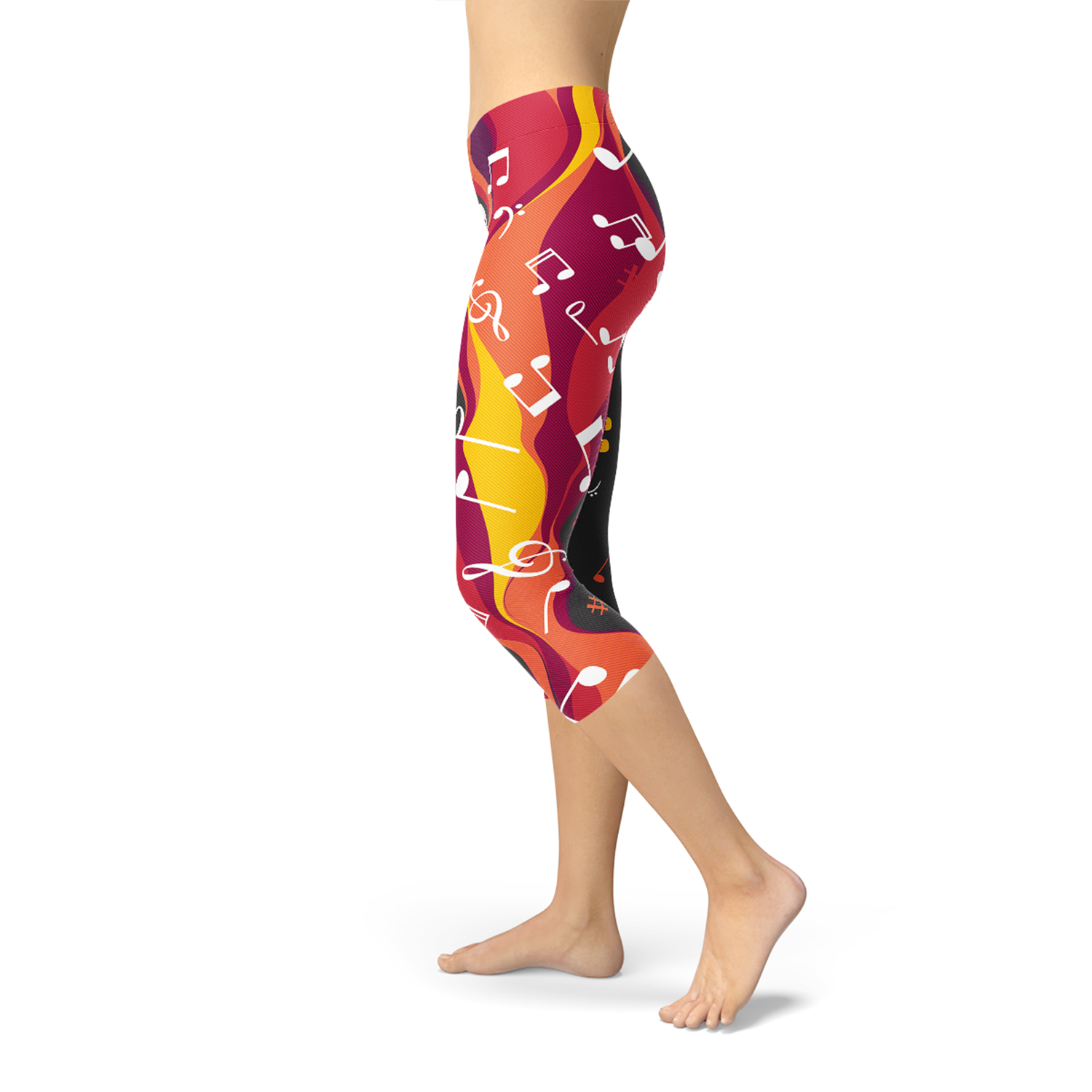 Guitar & Music Note – Women’s Capri Leggings