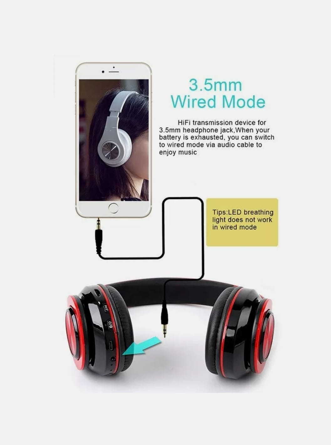 Ninja Dragon Z10 Color-Changing Bluetooth Headphones