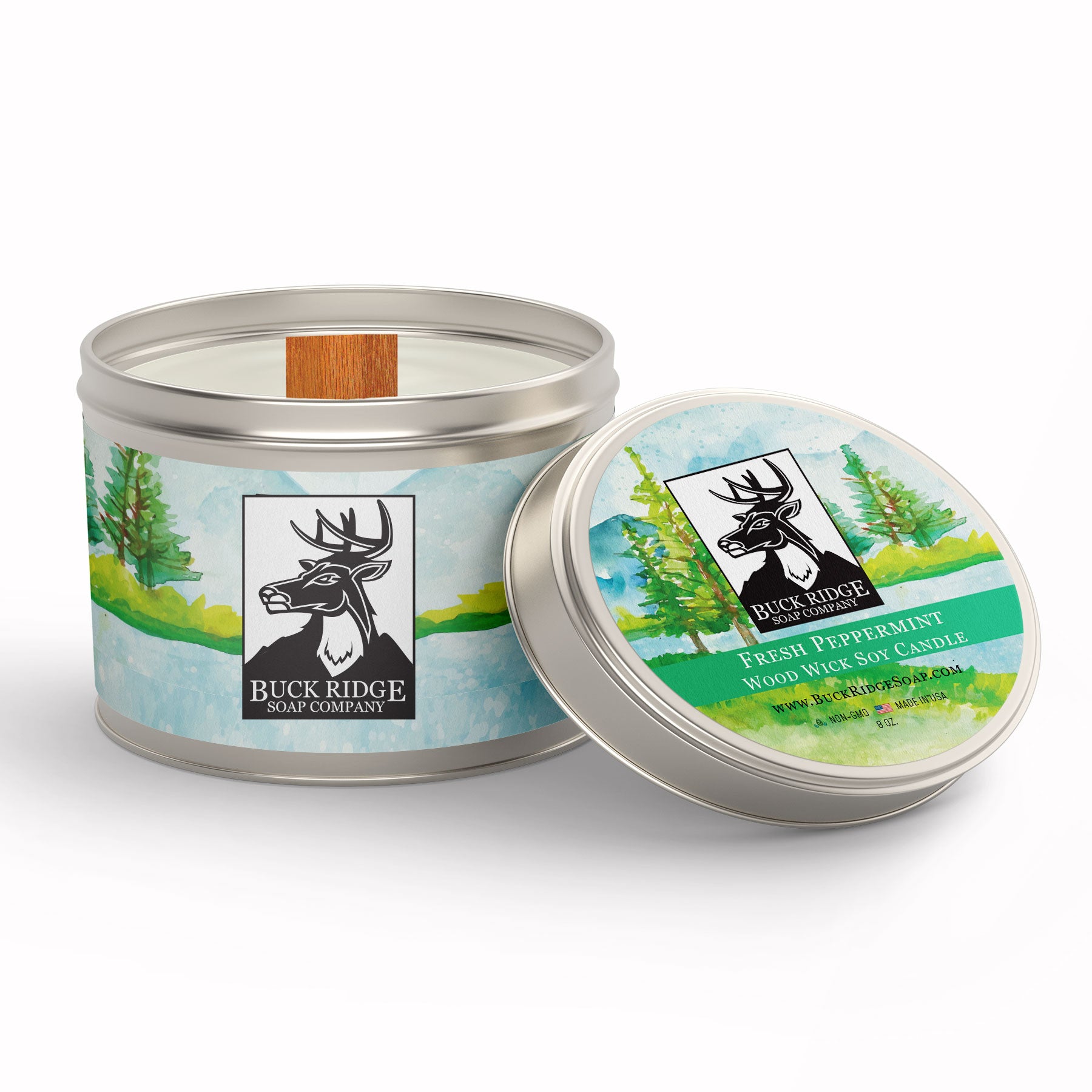 Fresh Peppermint – Sustainable Wood Wick Soy Candle