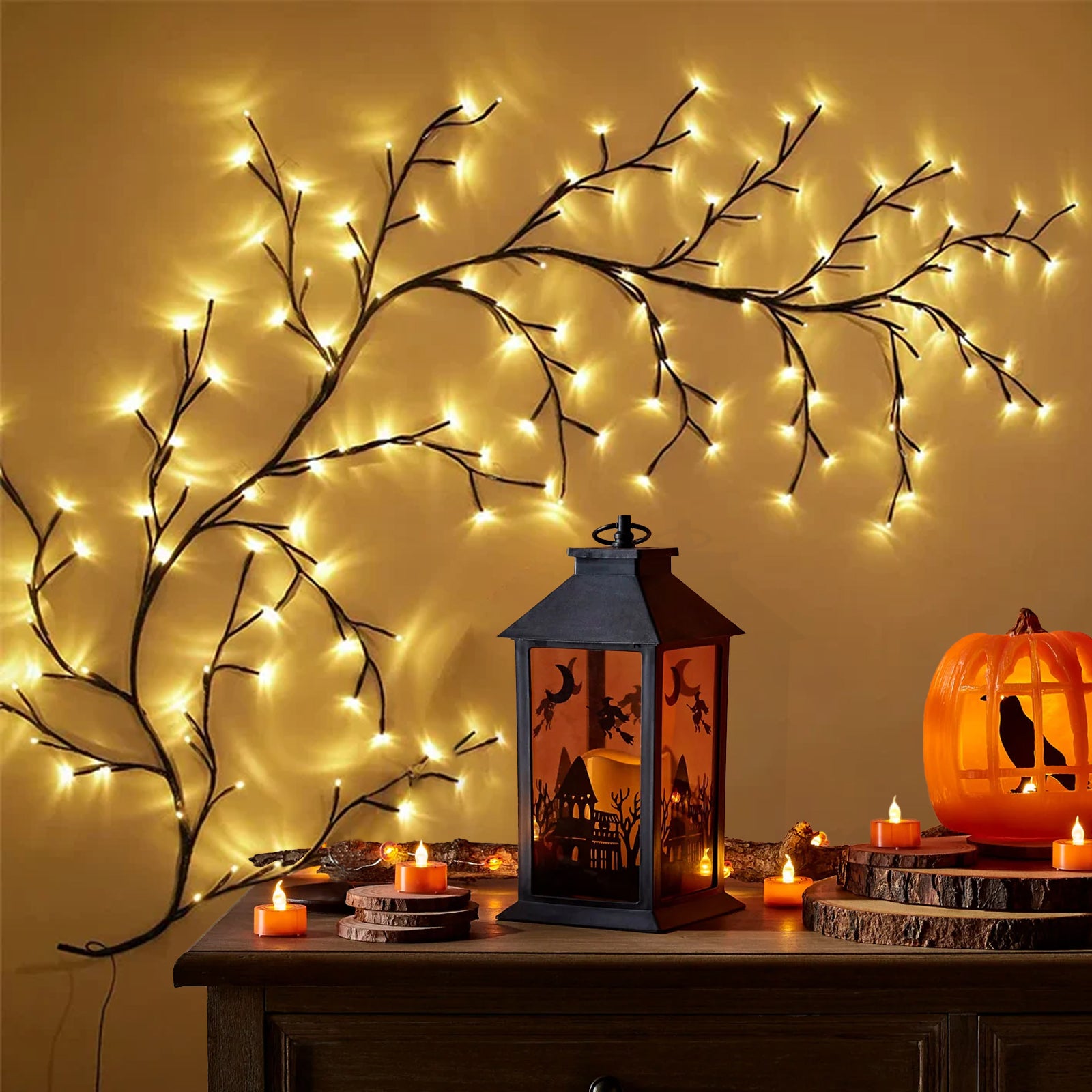 7.55 ft USB Flexible Branch Wall Lights – 144 LED Indoor Vine Decor