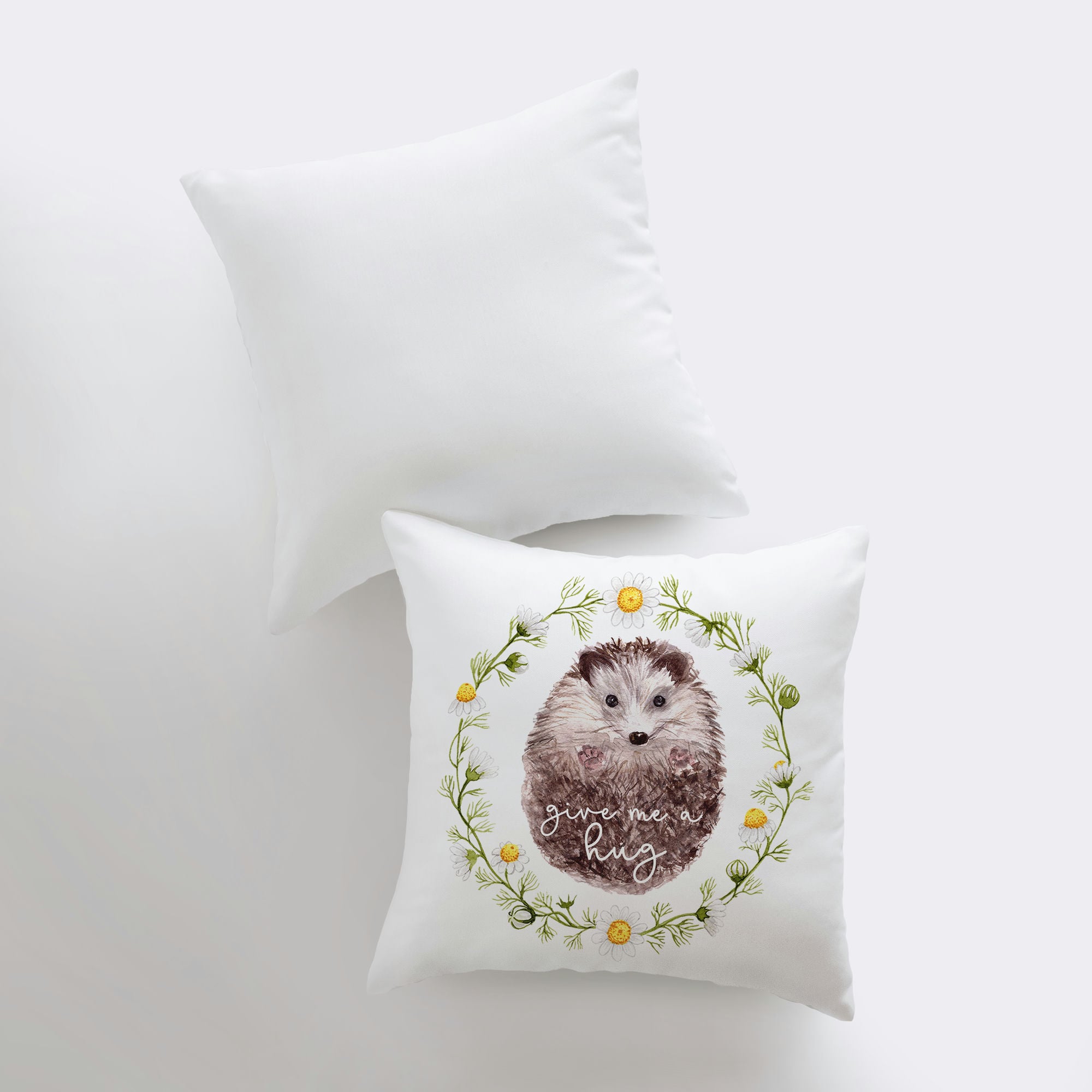 Give Me a Hug – Hedgehog Throw Pillow Cover
