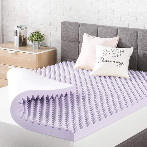 Lavender Infused Queen Memory Foam Topper – For a Calming Night's Sleep