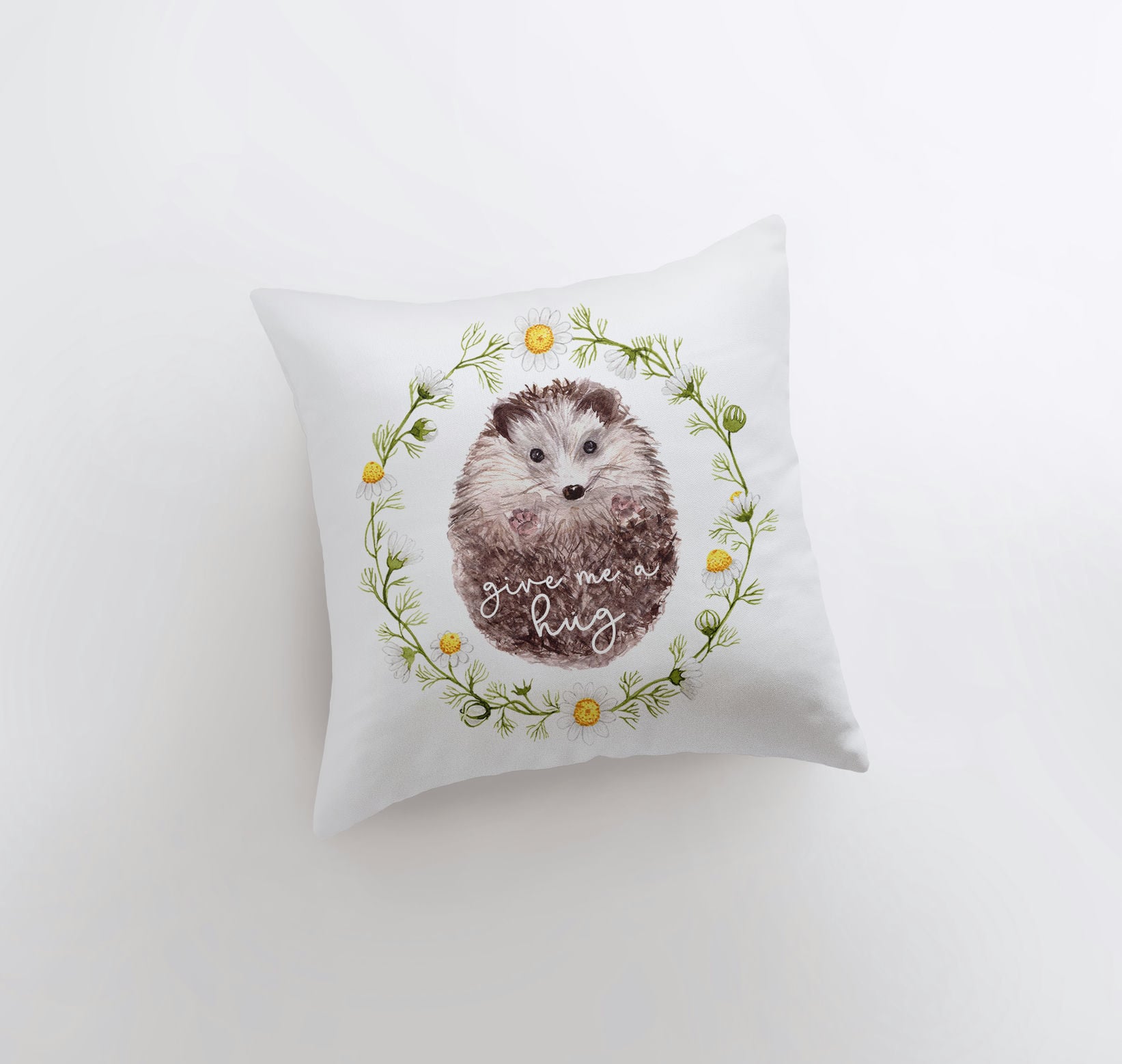 Give Me a Hug – Hedgehog Throw Pillow Cover