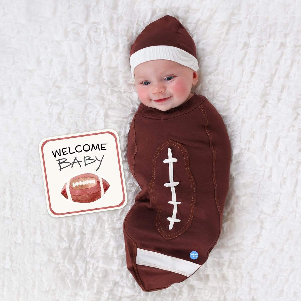 Football Baby Cocoon Swaddle Set