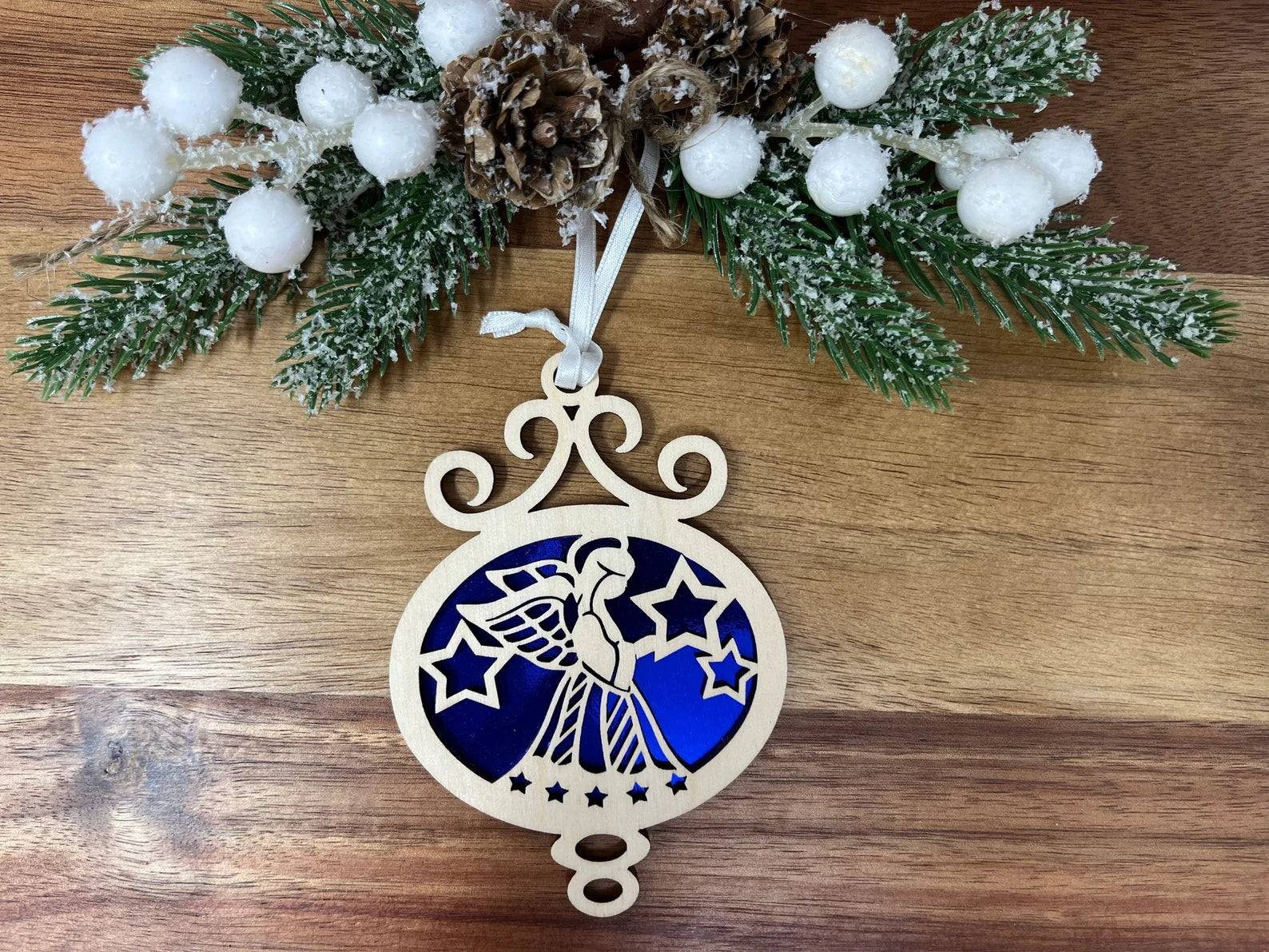 Angel Bulb – Laser Engraved Wooden Ornament