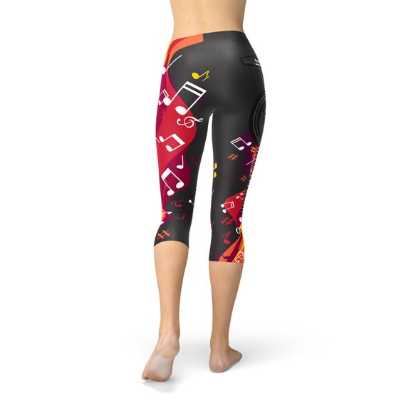 Guitar & Music Note – Women’s Capri Leggings
