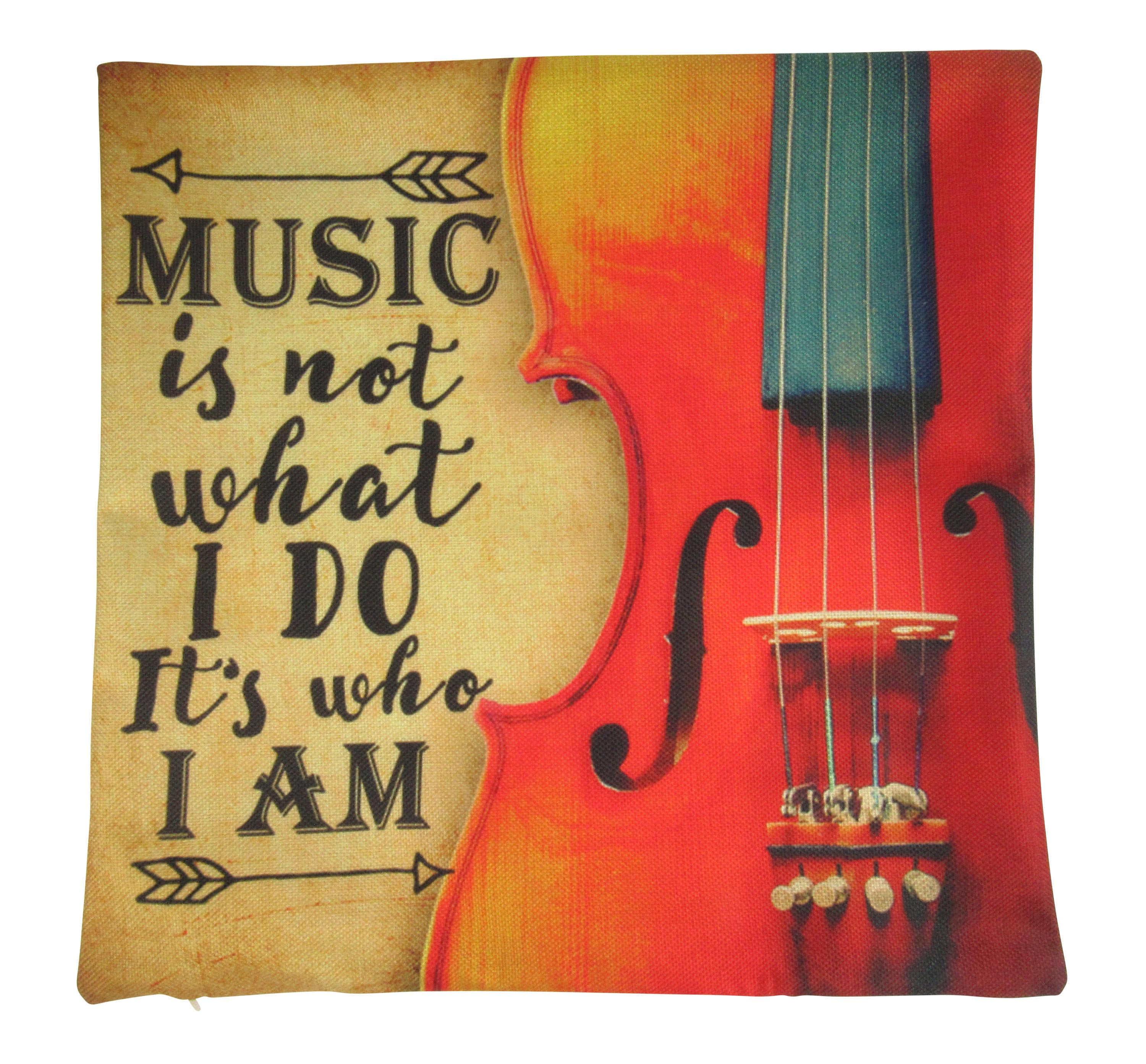 Music Is What I Am Throw Pillow Cover – Music Lover’s Home Décor