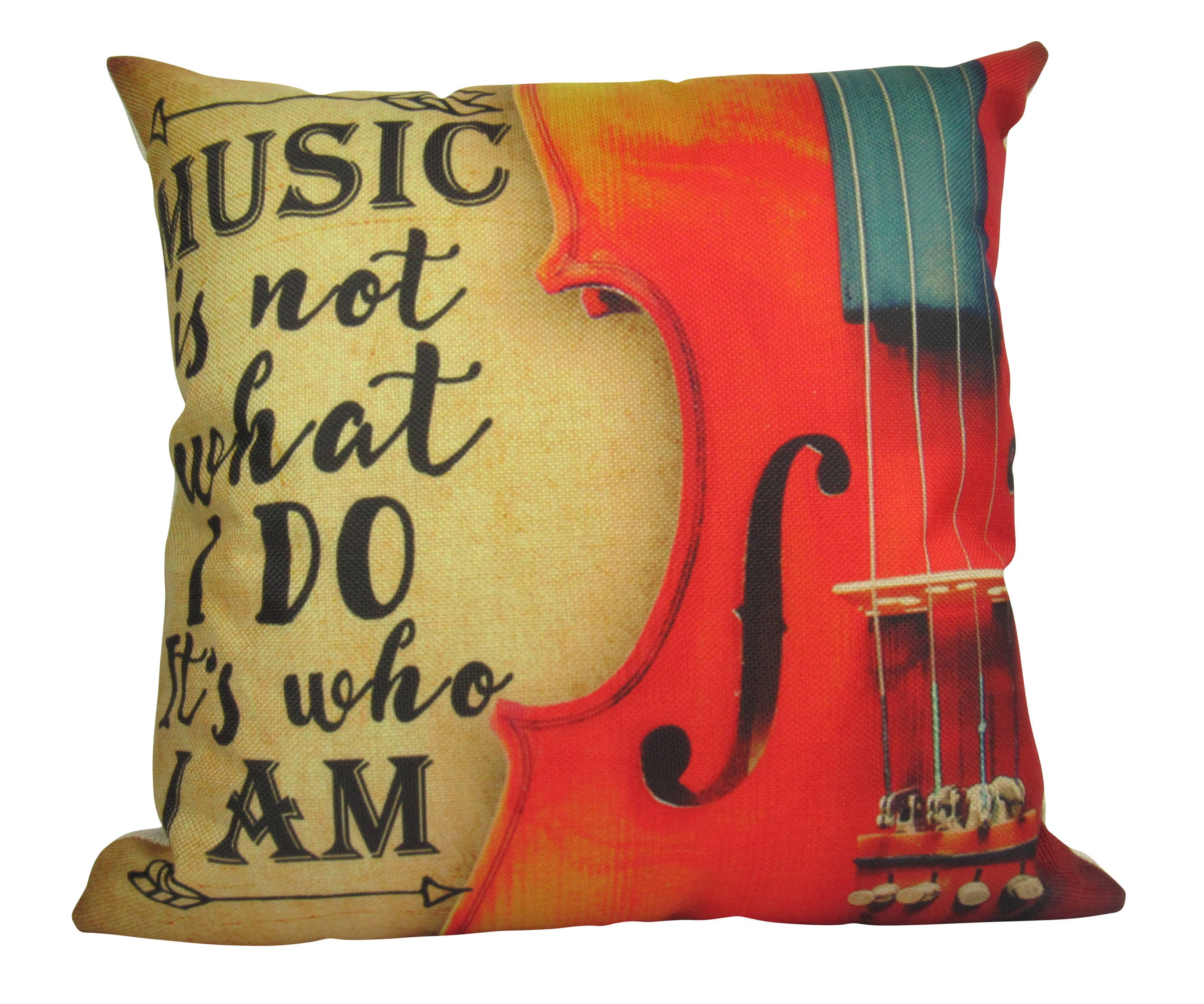Music Is What I Am Throw Pillow Cover – Music Lover’s Home Décor
