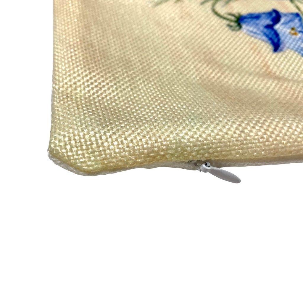 Ginger Cat Throw Pillow Cover – Watercolor Cat on Wildflowers