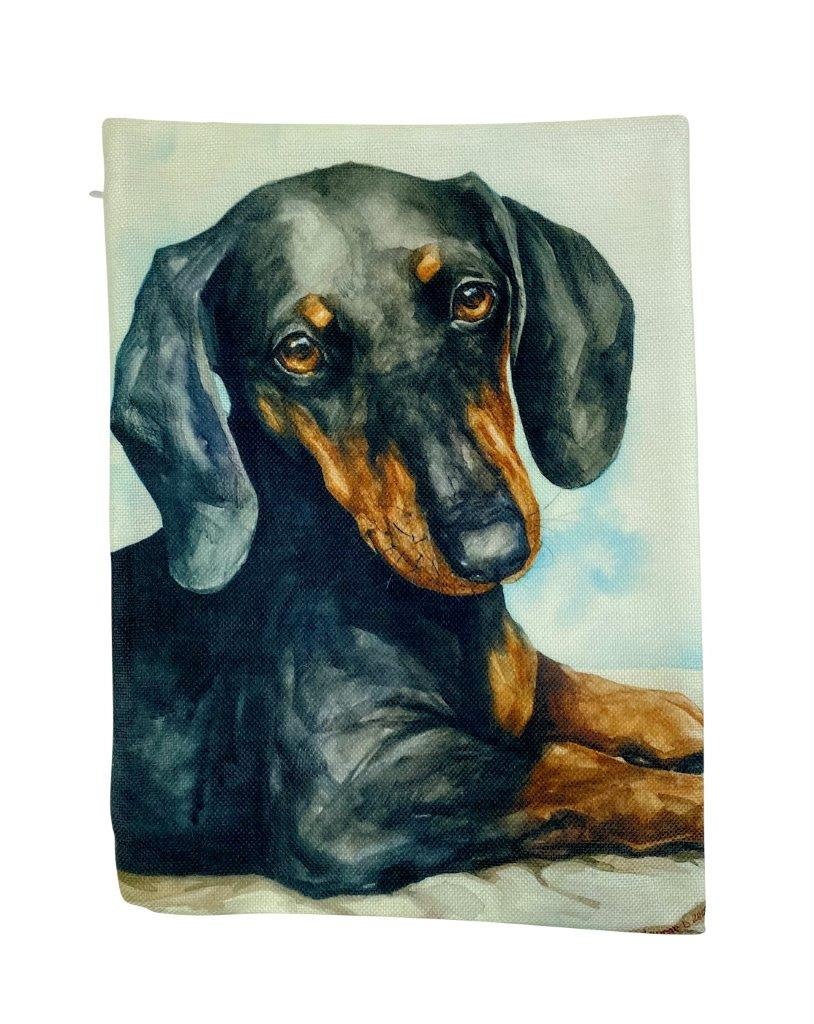 Watercolor Dachshund Throw Pillow Cover – Lifelike Dog Lover Accent