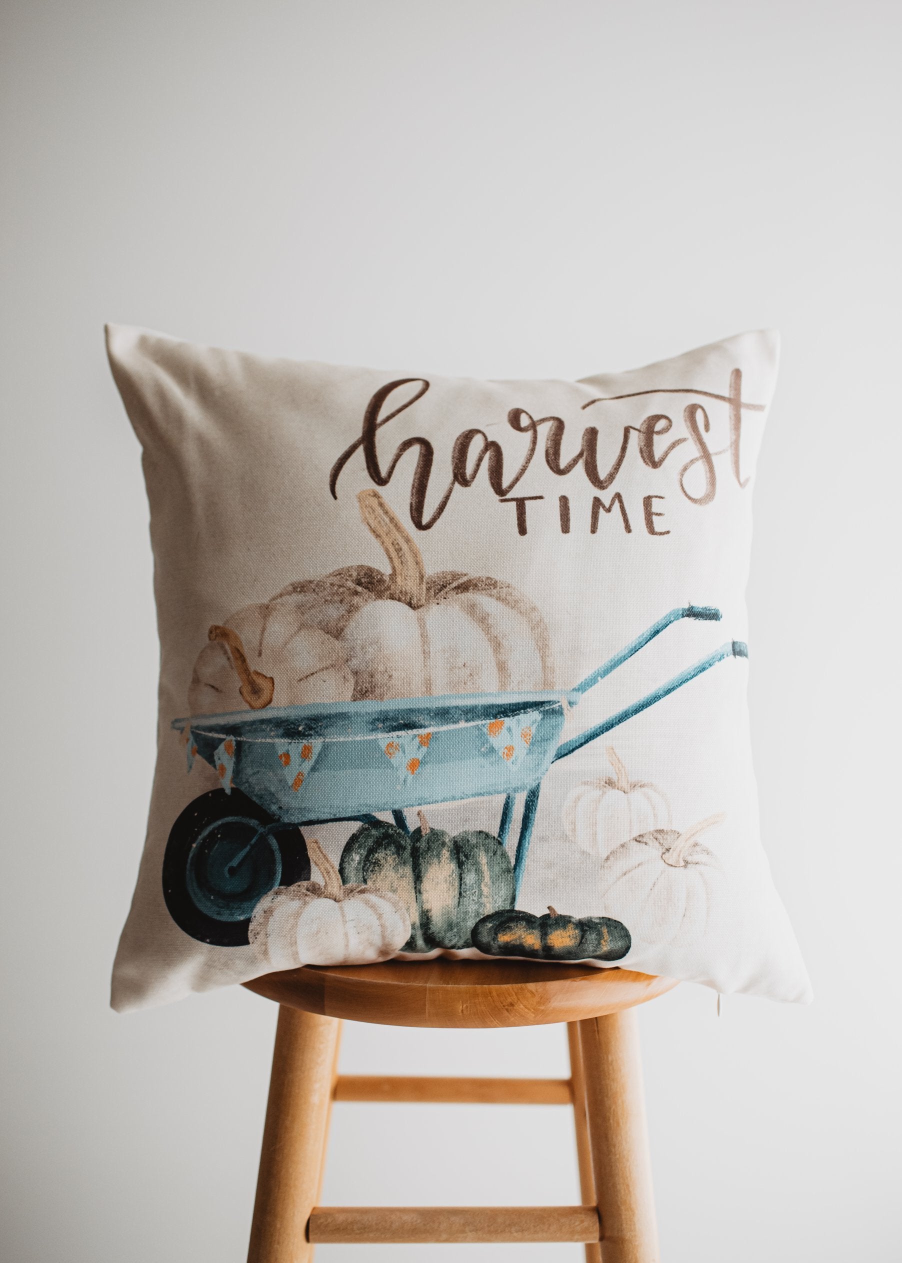 Harvest Time Throw Pillow Cover – Autumn Farmhouse