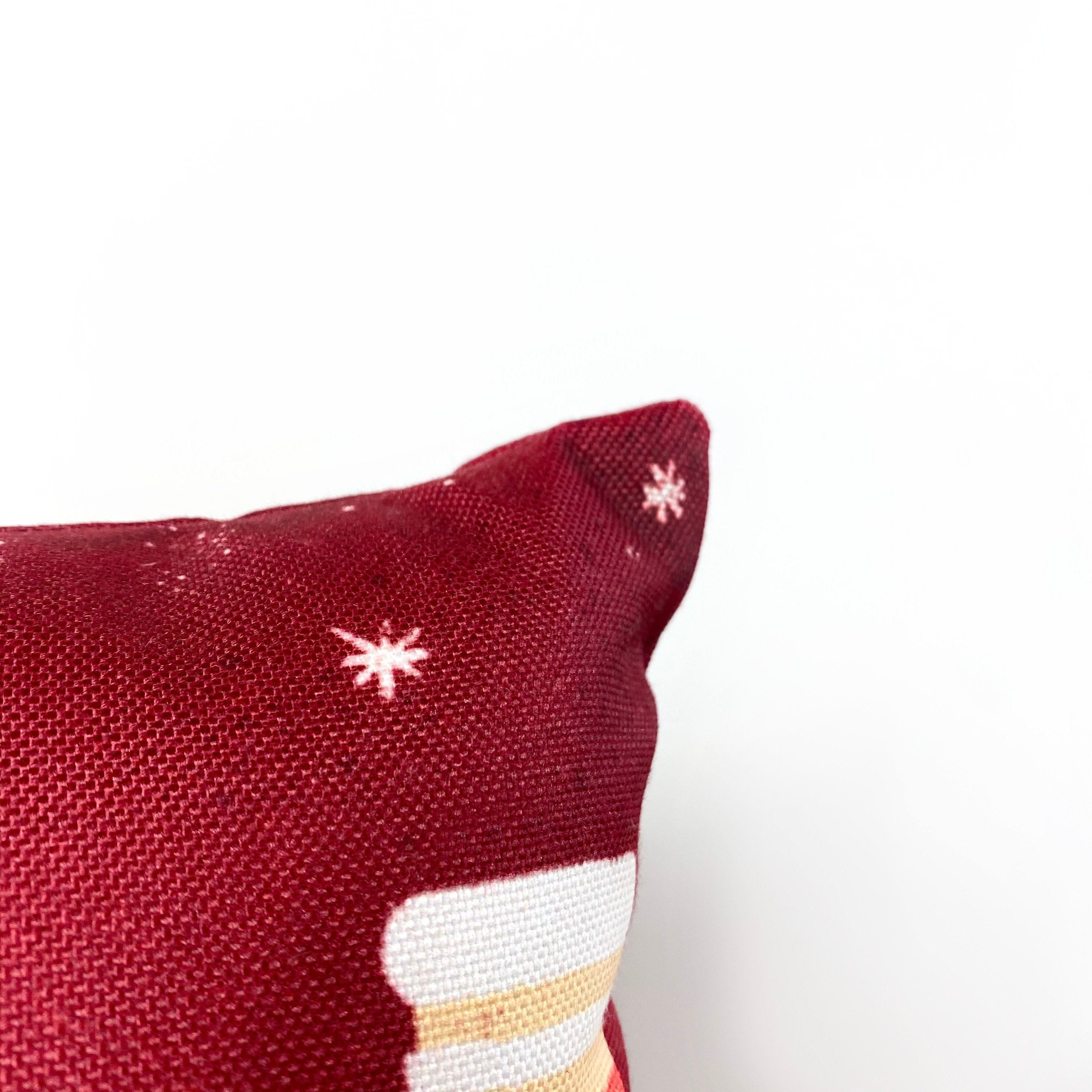 Christmas Stockings – Rustic Holiday Throw Pillow Cover